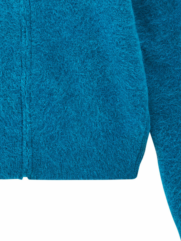 모헤어 꼬동 집업 니트