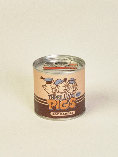 CAN CANDLE_THE THREE LITTLE PIGS (140g)