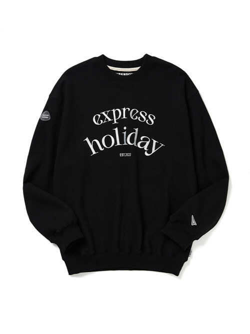 베이직 로고 스웨트셔츠_블랙