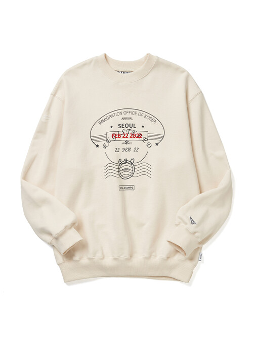 스탬프 스웨트셔츠_아이보리