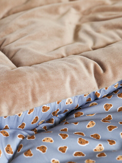 소프트 극세사세미 겨울 차렵이불 - 01 Little teddy bear (SS/Q)