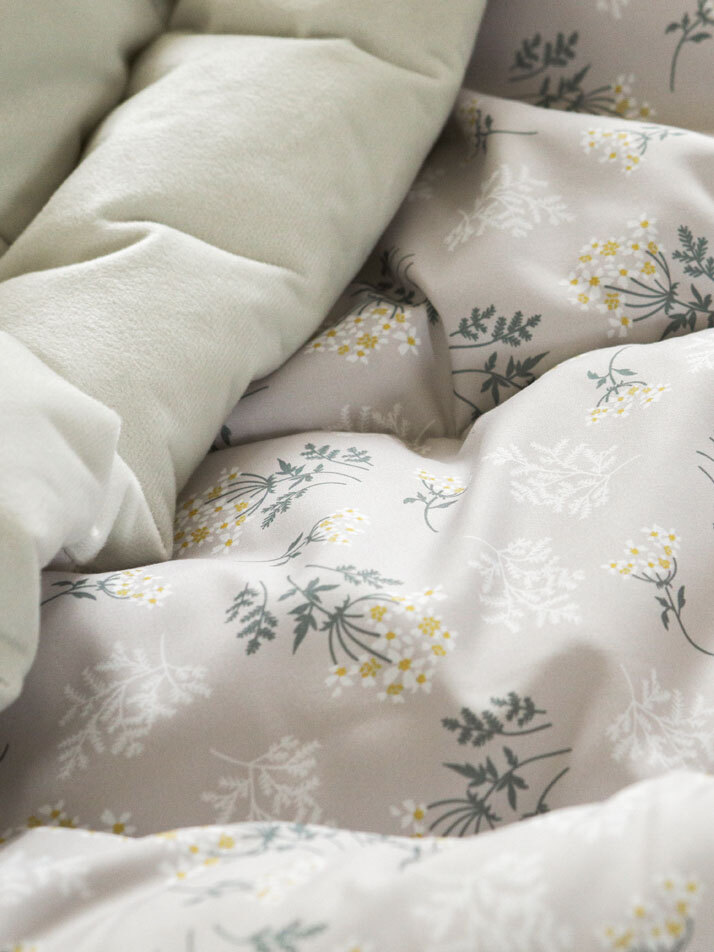 소프트 극세사세미 겨울 차렵이불 - 03 Lace flower (SS/Q)