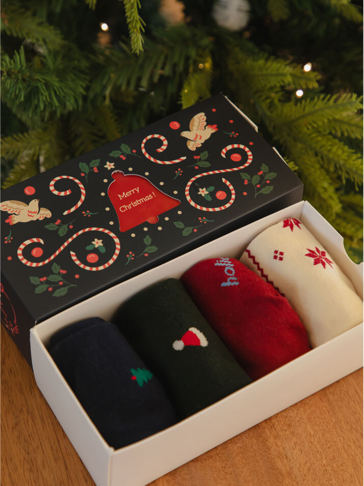 키즈&맘 크리스마스 빈티지 삭스 4P/8P SET (단품/set)