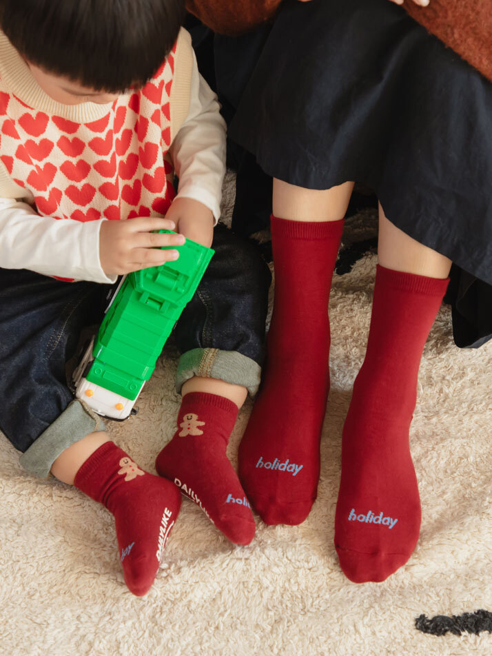 키즈&맘 크리스마스 빈티지 삭스 4P/8P SET (단품/set)