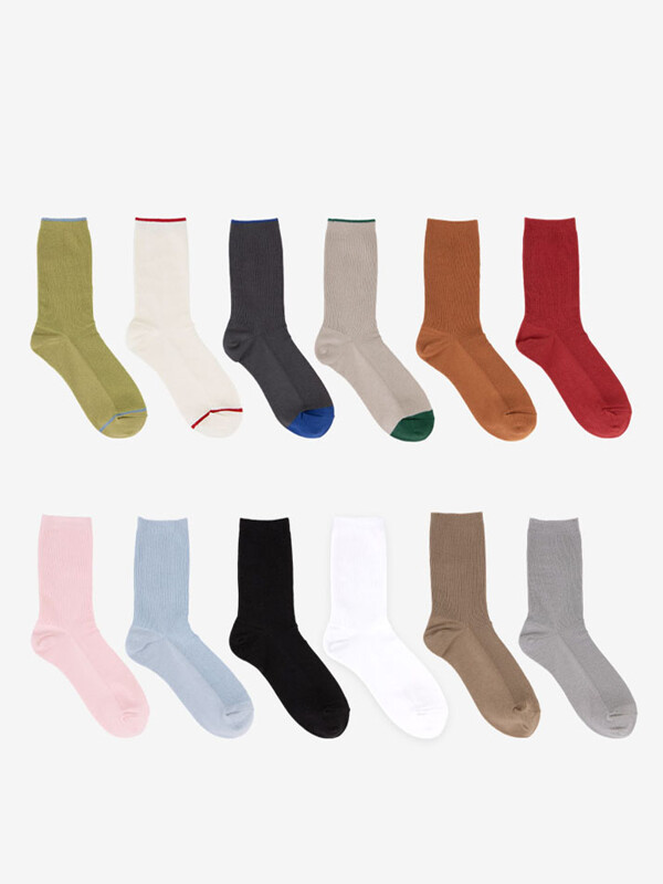 이지핏 미들 코튼 삭스 6P 세트