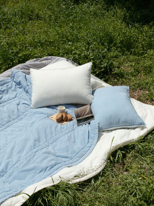 산들바람 순면 인견 워싱 항균 여름 이불 - 03 Shade Blue (S/SS)