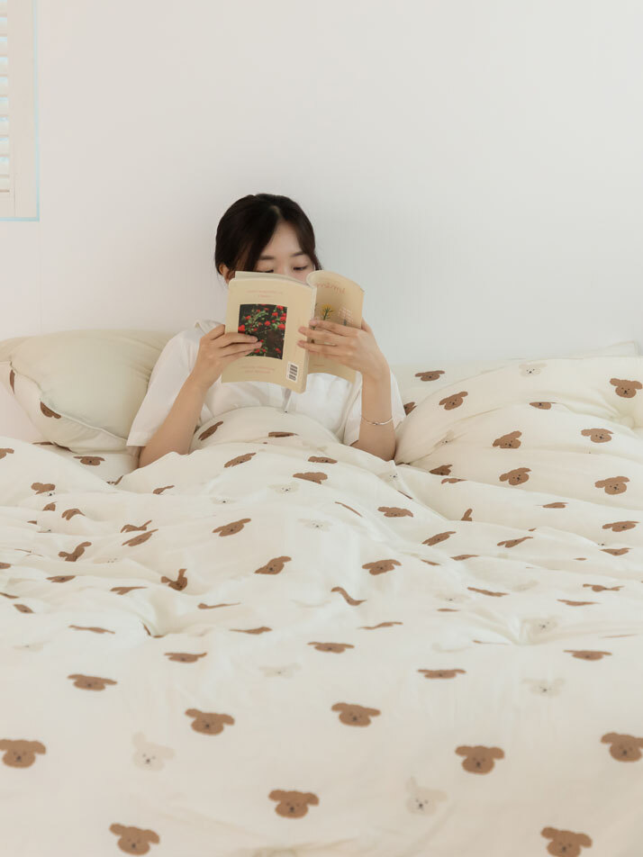 촉감극찬 에어리 모달 사계절 차렵이불 - 03 해피 푸들