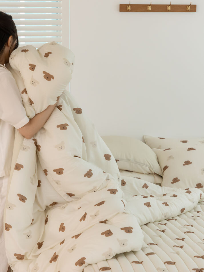 촉감극찬 에어리 모달 사계절 차렵이불 - 03 해피 푸들