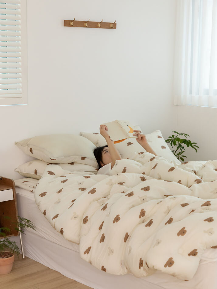 촉감극찬 에어리 모달 사계절 차렵이불 - 03 해피 푸들