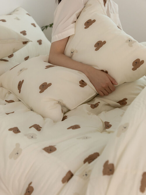 [2 Size] 촉감극찬 에어리 모달 베개커버 - 03 해피 푸들