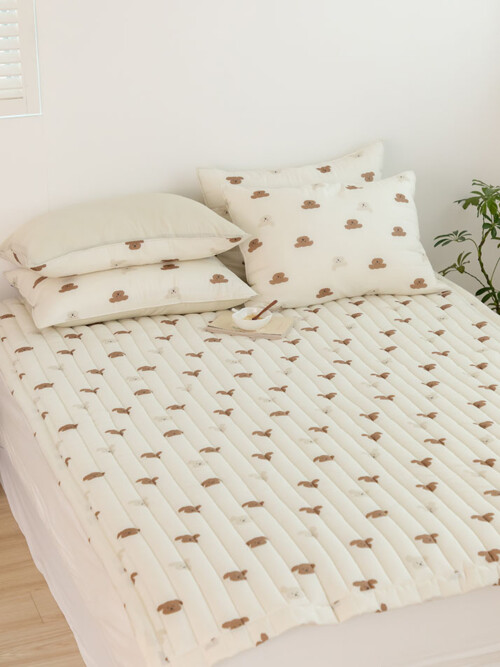 촉감극찬 에어리 모달 사계절 침대패드 - 03 해피 푸들