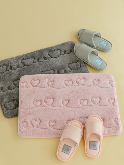 퀼팅 포인트 발매트 & 라벨 포인트 테리 룸슈즈 SET