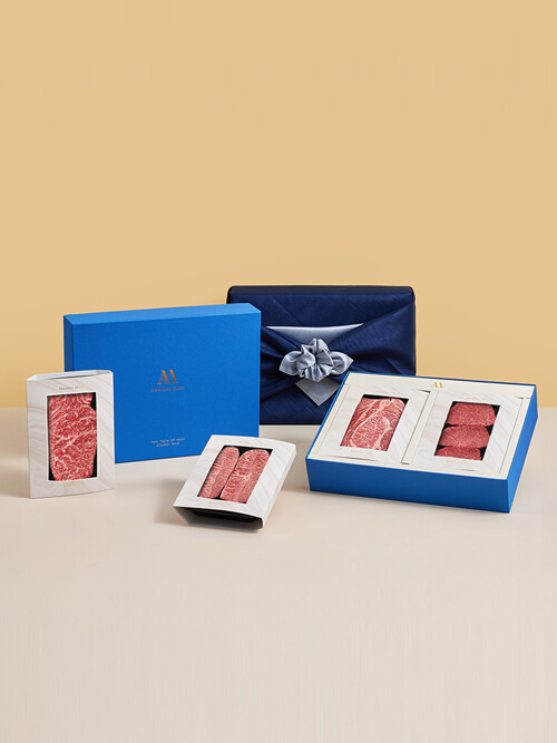 1++ No.9 한우 선물세트_블루A (등심,안심,채끝,부채) 1.2kg