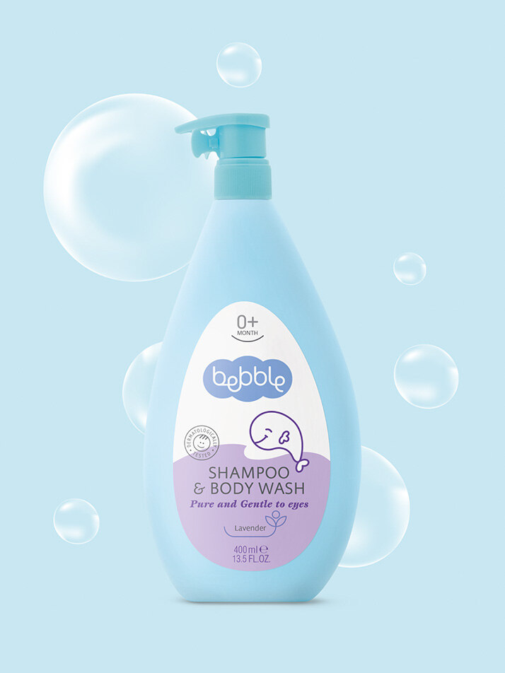 자연주의 베블 신생아 샴푸&샤워젤 라벤더 400ml