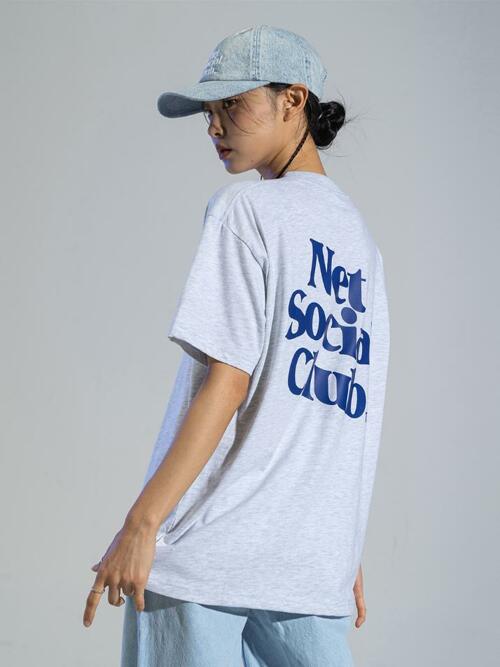 WAVY VIVID LOGO TEE (LIGHT MELANGE)