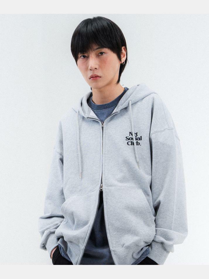 SMALL LOGO HOOD ZIP-UP (MELANGE)