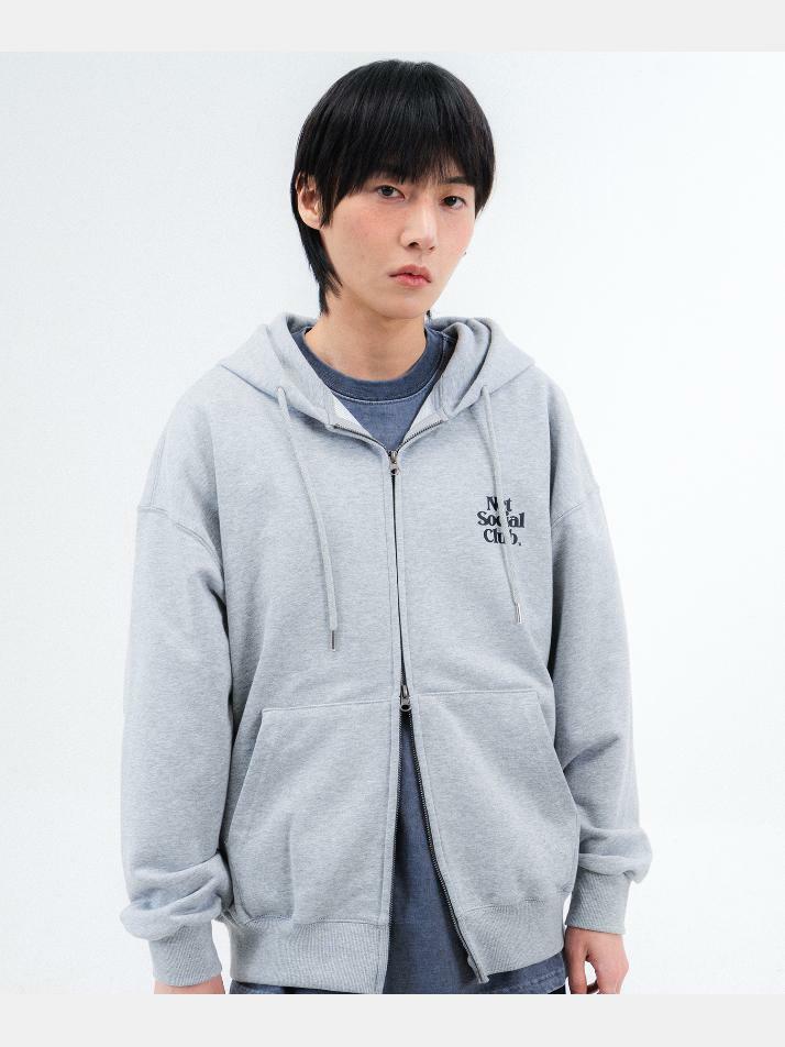 SMALL LOGO HOOD ZIP-UP (MELANGE)