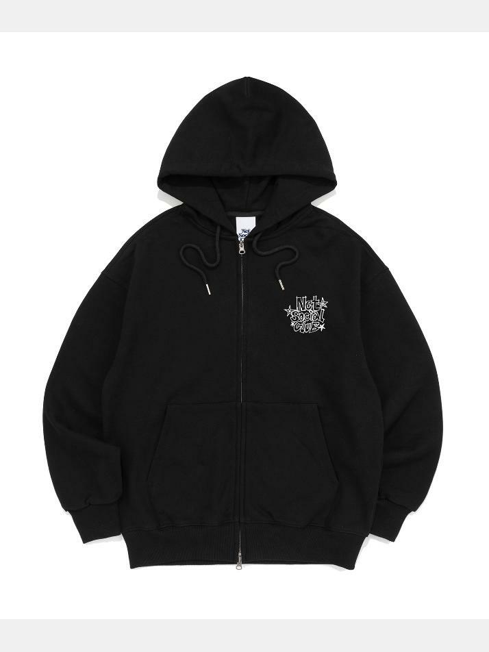 STAR SKETCH HOOD ZIP-UP (BLACK)