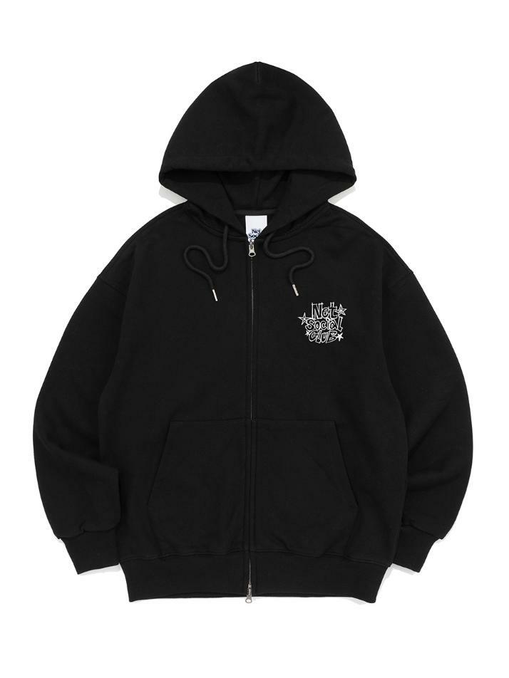 STAR SKETCH HOOD ZIP-UP (BLACK)