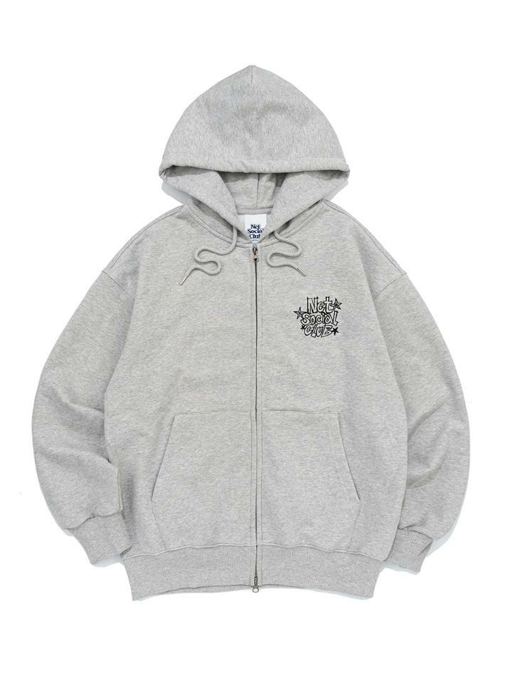 STAR SKETCH HOOD ZIP-UP (MELANGE)