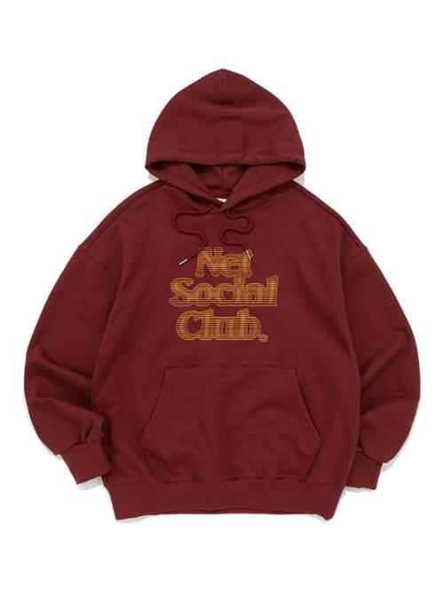 BLUR LOGO HOOD (BURGUNDY)