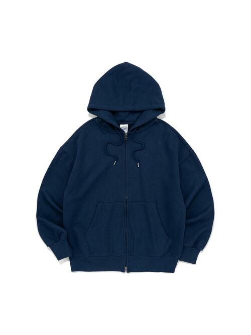 BECANVAS OVERFIT 2WAY HOOD ZIP-UP (DARK BLUE)