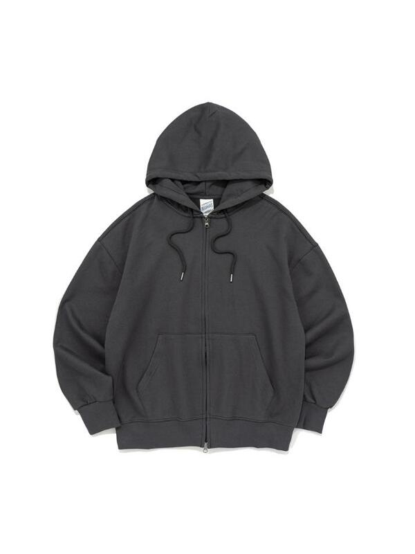BECANVAS OVERFIT 2WAY HOOD ZIP-UP (CHARCOAL)