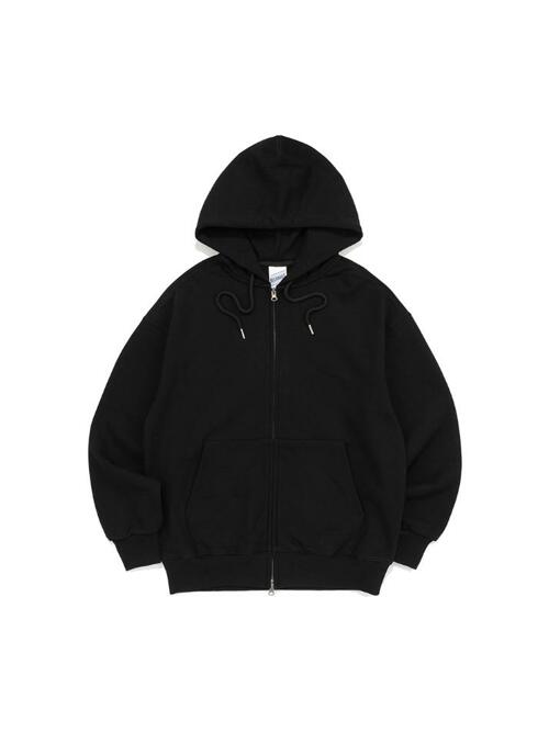 BECANVAS OVERFIT 2WAY HOOD ZIP-UP (BLACK)