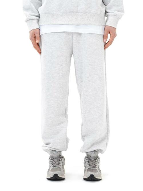 르커스텀 무지 조거 팬츠 (라이트 멜란지)