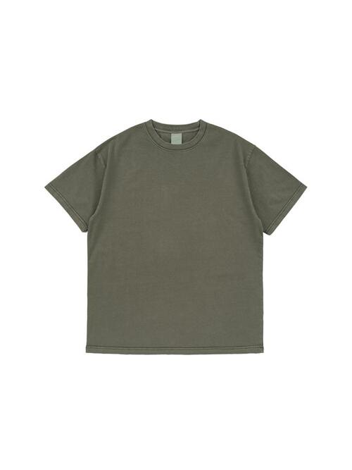 BECANVAS 32S 2-PLY PIGMENT DYED SHORTSLEEVE (KHAKI)