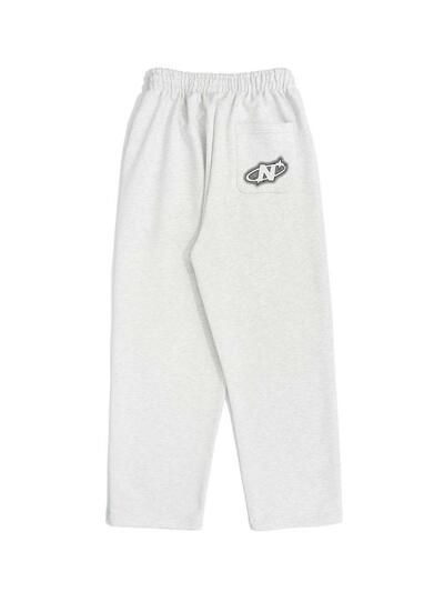 HALFTONE N LOGO STRAIGHT SWEATPANTS (LIGHT MELANGE)