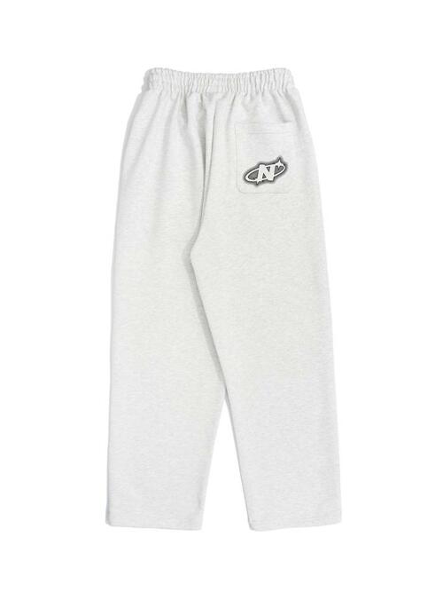 HALFTONE N LOGO STRAIGHT SWEATPANTS (LIGHT MELANGE)