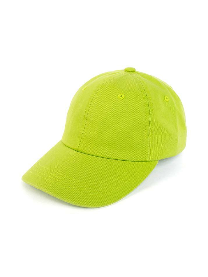 LECUSTOM 14S STONE WASHED BALL CAP (LIME)