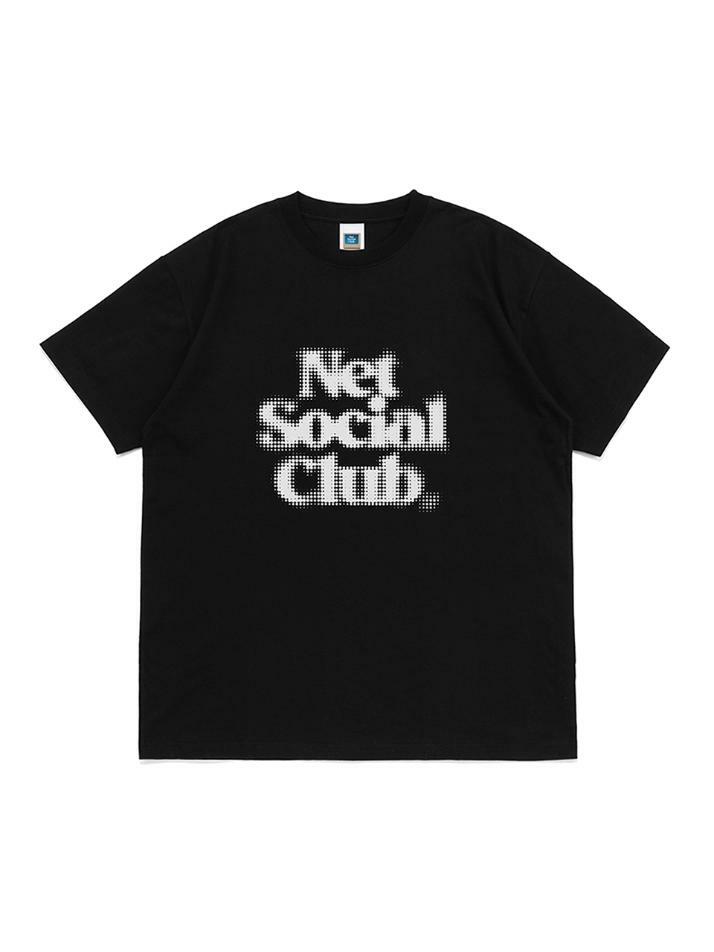 HALF TONE BLUR LOGO TEE (BLACK)
