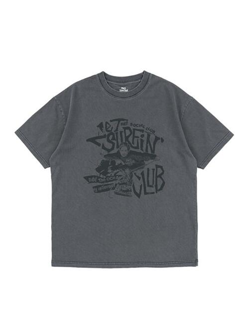 NET SURFING PIGMENT TEE (BLUE GRAY)
