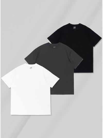 [3PACK] 코튼터치 기능성 라운드 반팔티 (4COLOR)