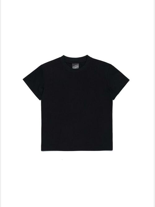 [KIDS] COTTON TOUCH FUNCTIONALITY ROUND SHORTSLEEVE (BLACK)