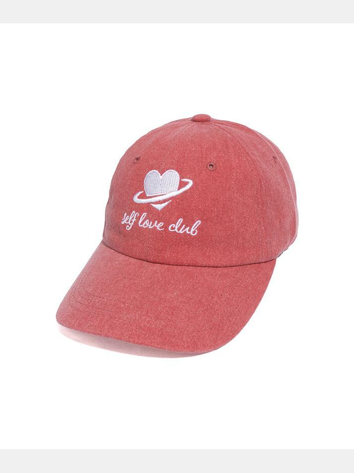 SELF LOVE PIGMENT WASHED CAP (RED)