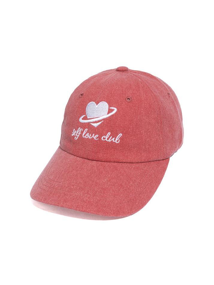SELF LOVE PIGMENT WASHED CAP (RED)