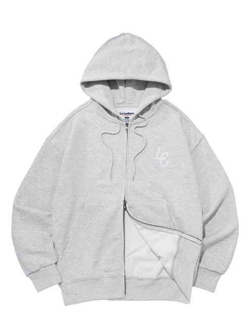 체인 엘씨 로고 후드집업 (라이트 멜란지)