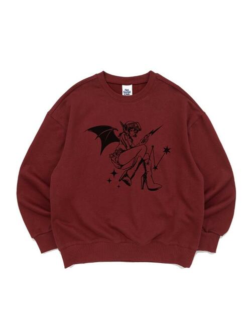 COSTUME PLAY GIRL SWEATSHIRTS (BURGUNDY)