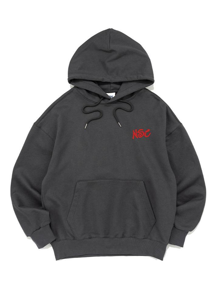 WOBBLY NSC HOOD TEE (CHARCOAL)