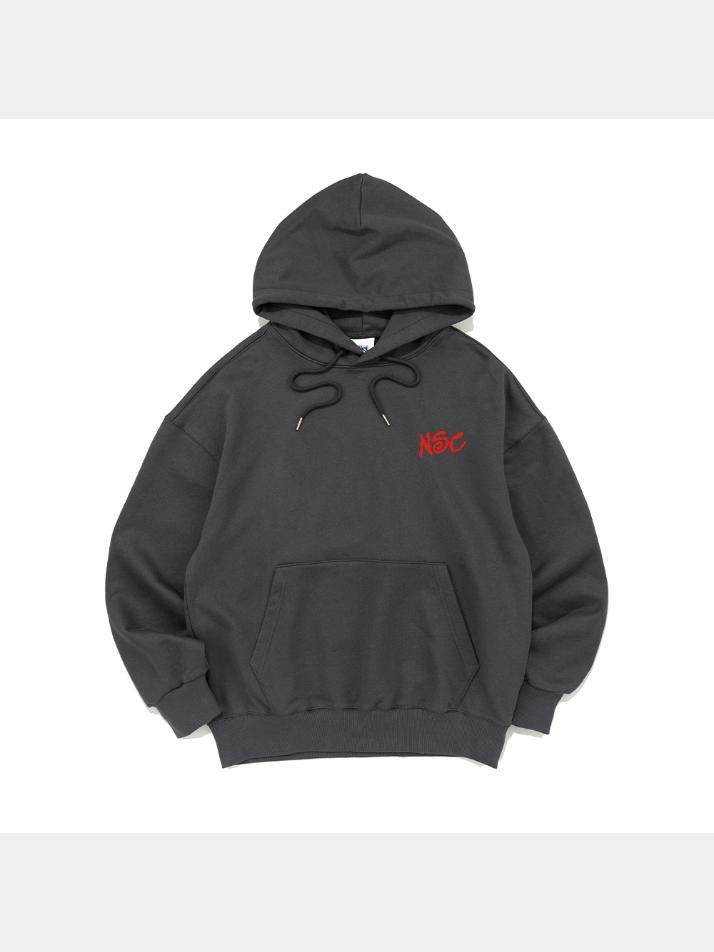 WOBBLY NSC HOOD TEE (CHARCOAL)