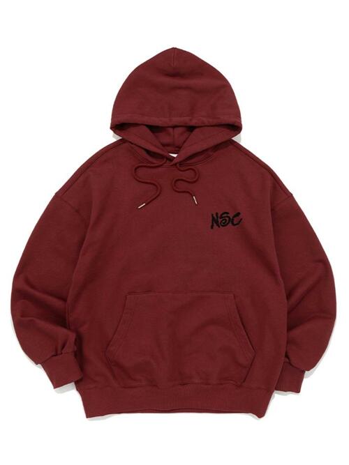 WOBBLY NSC HOOD TEE (BURGUNDY)