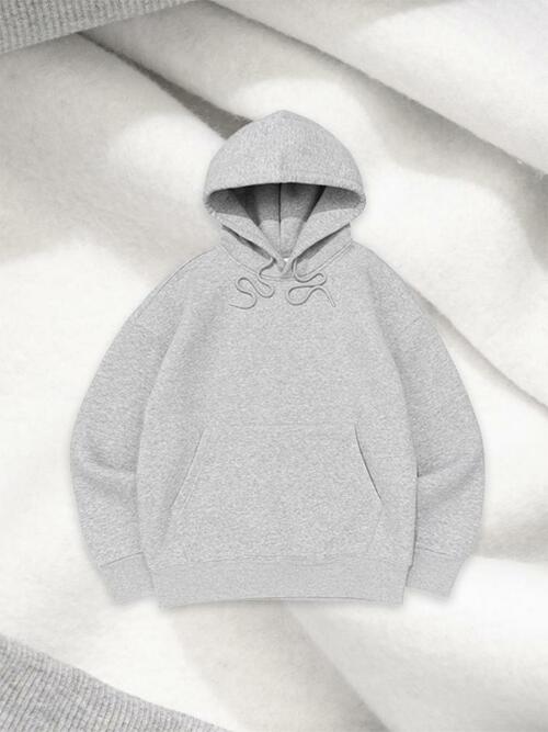 더에센셜 오버핏 기모 후드티 (멜란지)