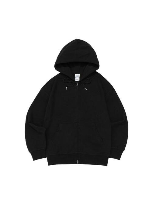 비캔버스 특양면 오버핏 투웨이 후드집업 (블랙)