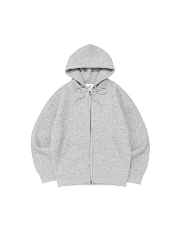 비캔버스 기모 쭈리 오버핏 투웨이 후드집업 (멜란지)