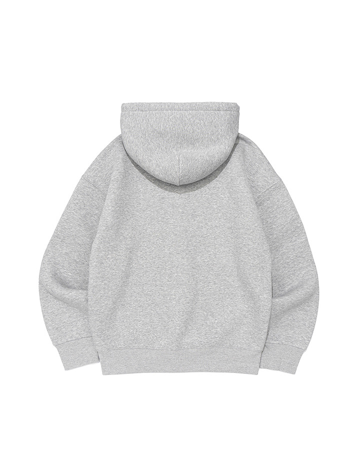 비캔버스 기모 쭈리 오버핏 투웨이 후드집업 (멜란지)