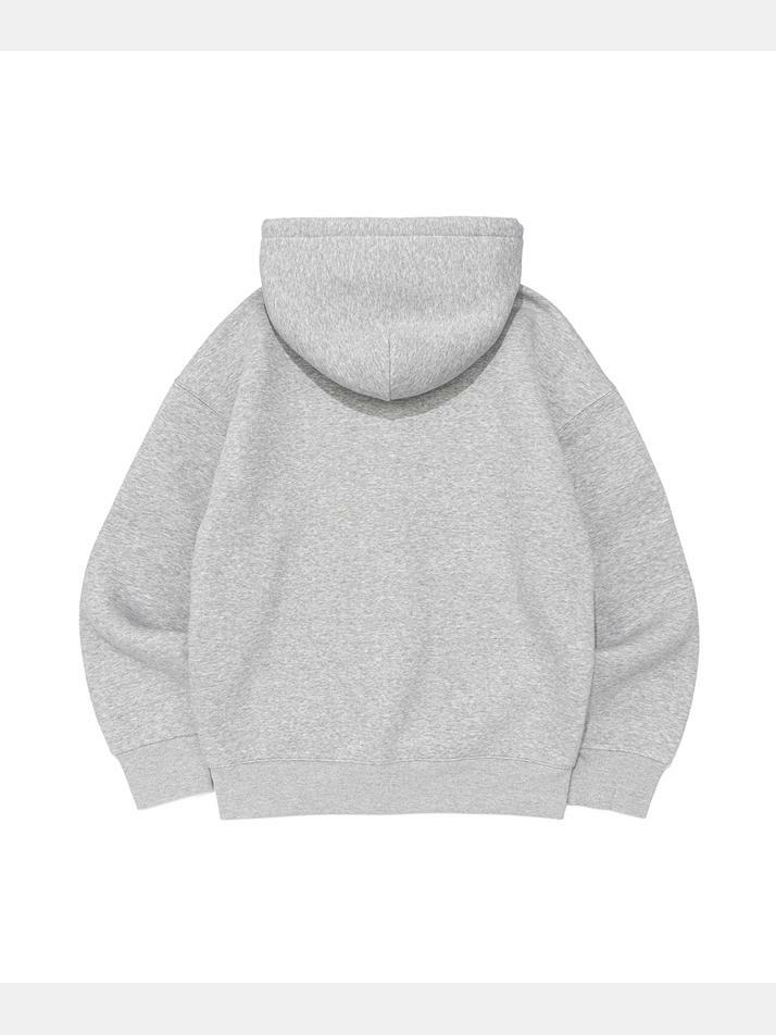 비캔버스 기모 쭈리 오버핏 투웨이 후드집업 (멜란지)