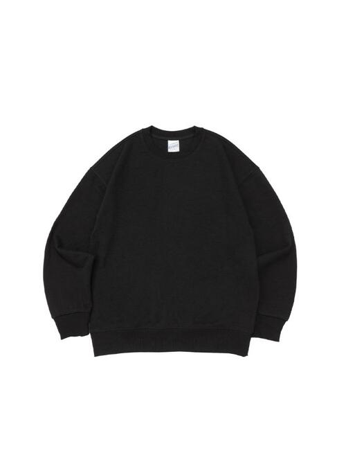 비캔버스 특양면 오버핏 맨투맨 (블랙)